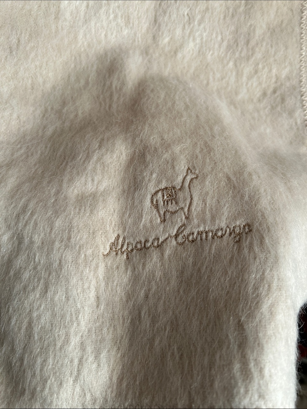 Alpaca scarf cream color- Alpaca Camargo